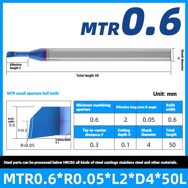 1122-MTR Small Bore Boring Tools Precision Boring Tools for Wear-Resistant Steel CNC Boring Bars Tungsten Carbide Alloy Shock-Resistant Miniature Turning Tools Shandong Denso Pricision Tools Co.,Ltd.